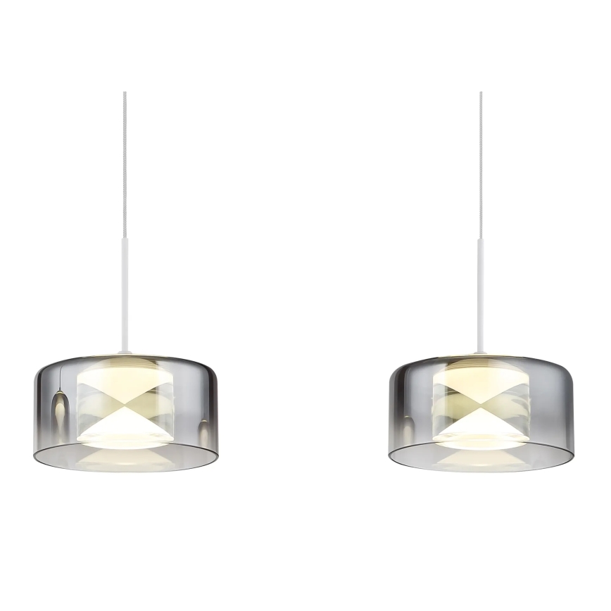 Globo - LED κρεμαστό φωτιστικό με καλώδιο LED/24W/230V λευκό/καπνιστό