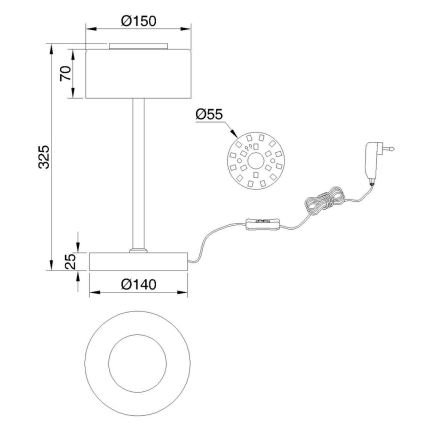 Globo - LED Επιτραπέζιο φωτιστικό LED/6W/230V