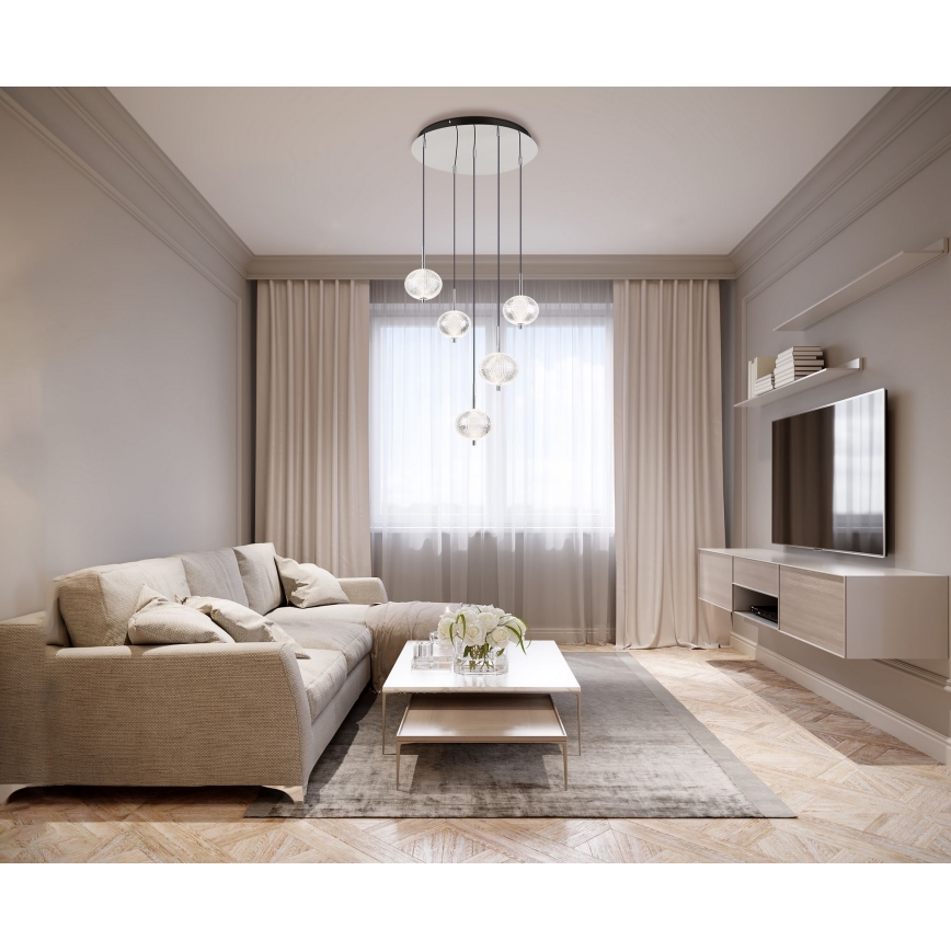 Globo -  Κρεμαστό φωτιστικό οροφής LED 5xLED/6,6W/230V 3000/4500/6500K