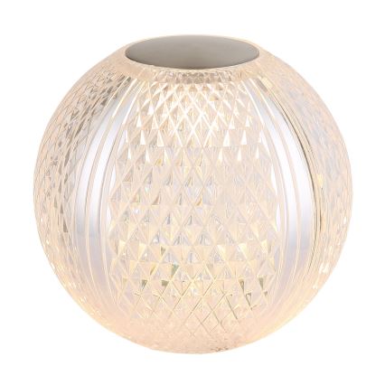 Globo - Επιτραπέζιο LED φωτιστικό με ρυθμιζόμενη ένταση και αφής LED/2W/5V 1200 mAh USB διαφανές