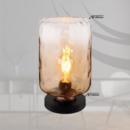 Globo - Eπιτραπέζιο φωτιστικό 1xE27/60W/230V καφέ
