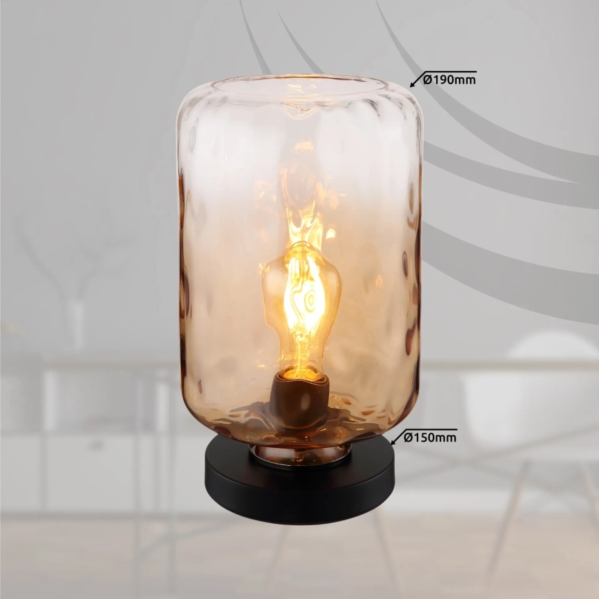 Globo - Eπιτραπέζιο φωτιστικό 1xE27/60W/230V καφέ