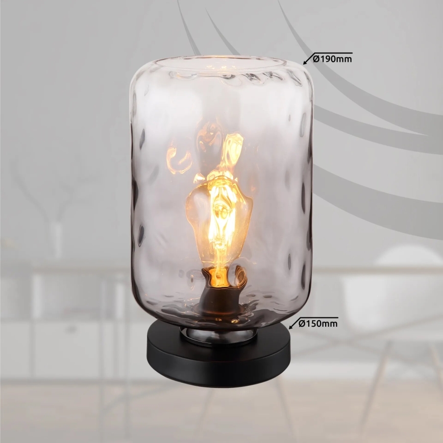 Globo - Eπιτραπέζιο φωτιστικό 1xE27/60W/230V γκρι