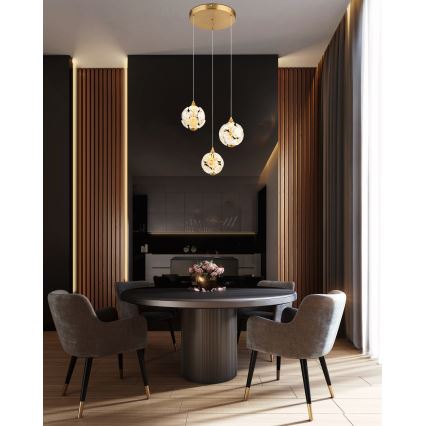 Globo - LED κρεμαστό φωτιστικό σε καλώδιο LED/24W/230V 3000K χρυσό
