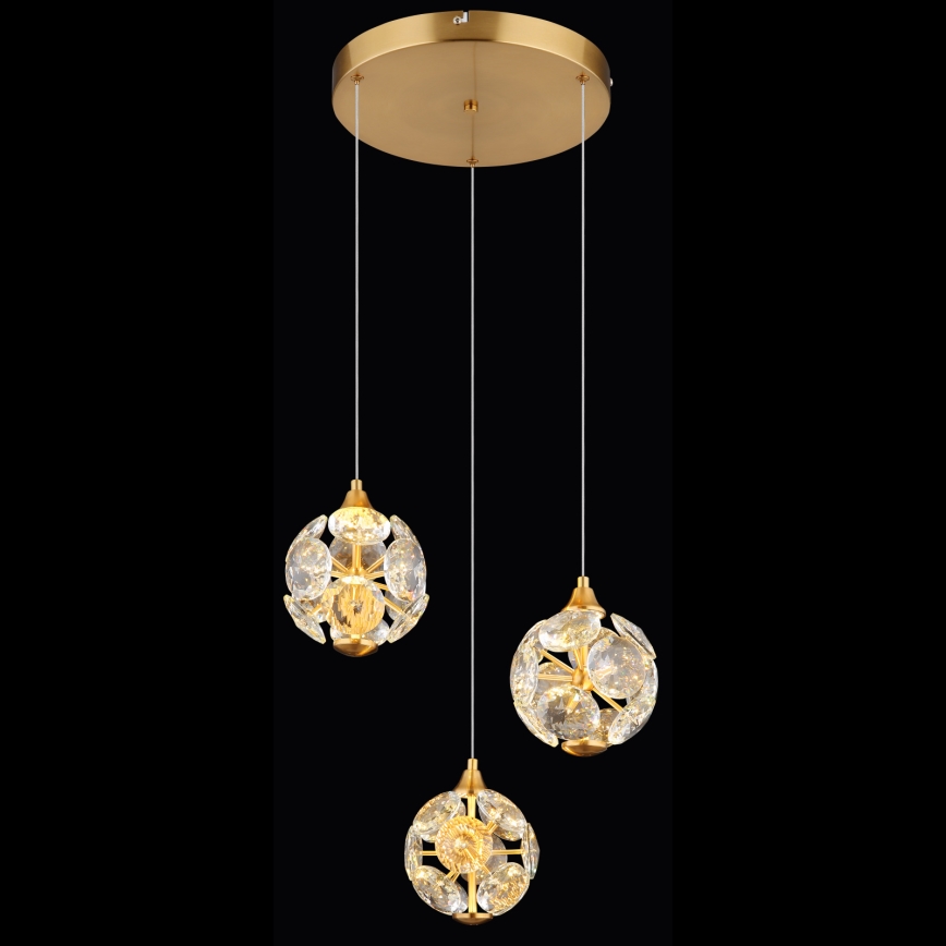 Globo - LED κρεμαστό φωτιστικό σε καλώδιο LED/24W/230V 3000K χρυσό