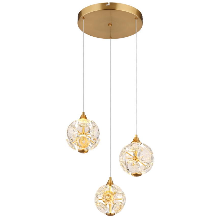 Globo - LED κρεμαστό φωτιστικό σε καλώδιο LED/24W/230V 3000K χρυσό