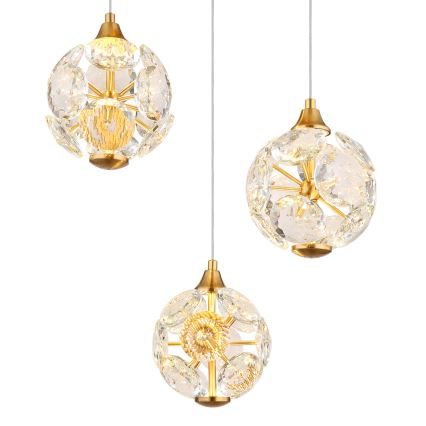 Globo - LED κρεμαστό φωτιστικό σε καλώδιο LED/24W/230V 3000K χρυσό
