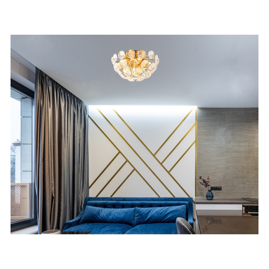 Globo - Φωτιστικό οροφής 10xG9/7W/230V χρυσό διάμετρος 39 cm