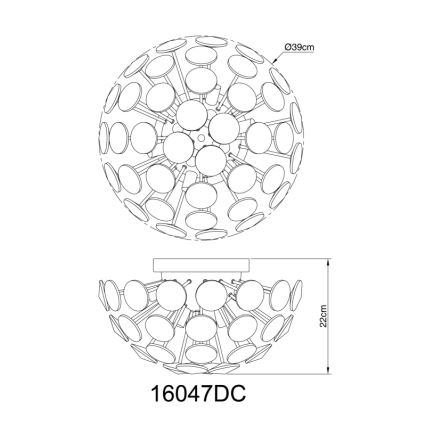 Globo - Φωτιστικό οροφής 10xG9/7W/230V γυαλιστερό χρώμιο διάμετρος 39 cm