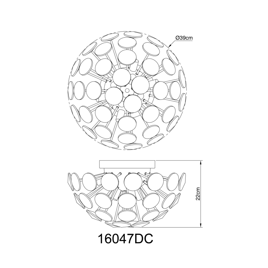 Globo - Φωτιστικό οροφής 10xG9/7W/230V γυαλιστερό χρώμιο διάμετρος 39 cm
