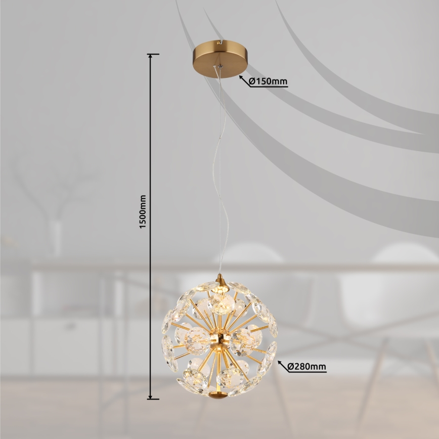 Globo - LED φωτιστικό οροφής με καλώδιο LED/12W/230V 3000K χρυσό