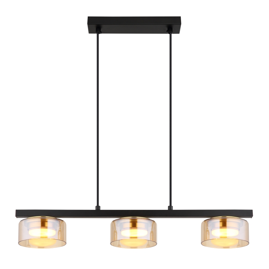 Globo -  Κρεμαστό φωτιστικό οροφής LED 3xGX53/6W/230V φιμέ/καφέ