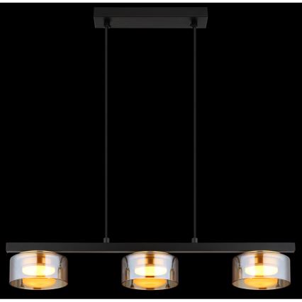 Globo -  Κρεμαστό φωτιστικό οροφής LED 3xGX53/6W/230V φιμέ/καφέ