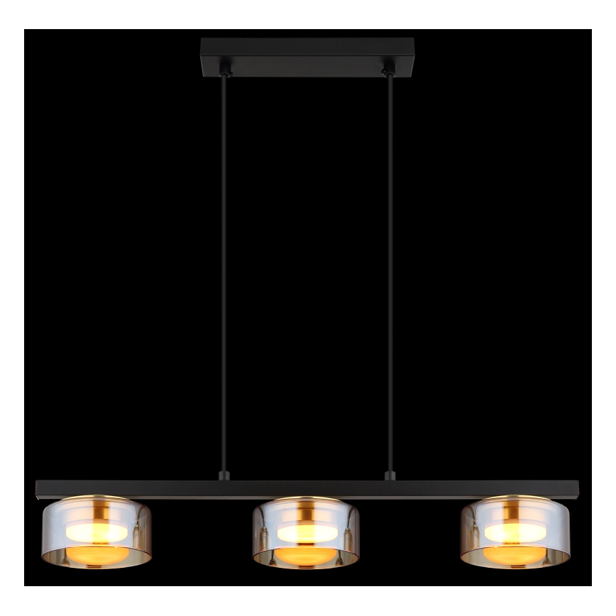 Globo -  Κρεμαστό φωτιστικό οροφής LED 3xGX53/6W/230V φιμέ/καφέ