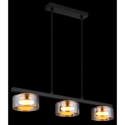 Globo -  Κρεμαστό φωτιστικό οροφής LED 3xGX53/6W/230V φιμέ/καφέ