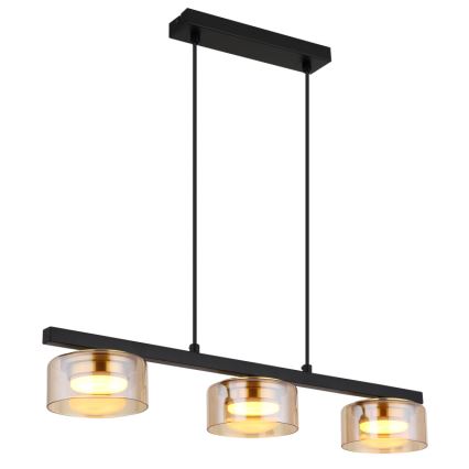 Globo -  Κρεμαστό φωτιστικό οροφής LED 3xGX53/6W/230V φιμέ/καφέ