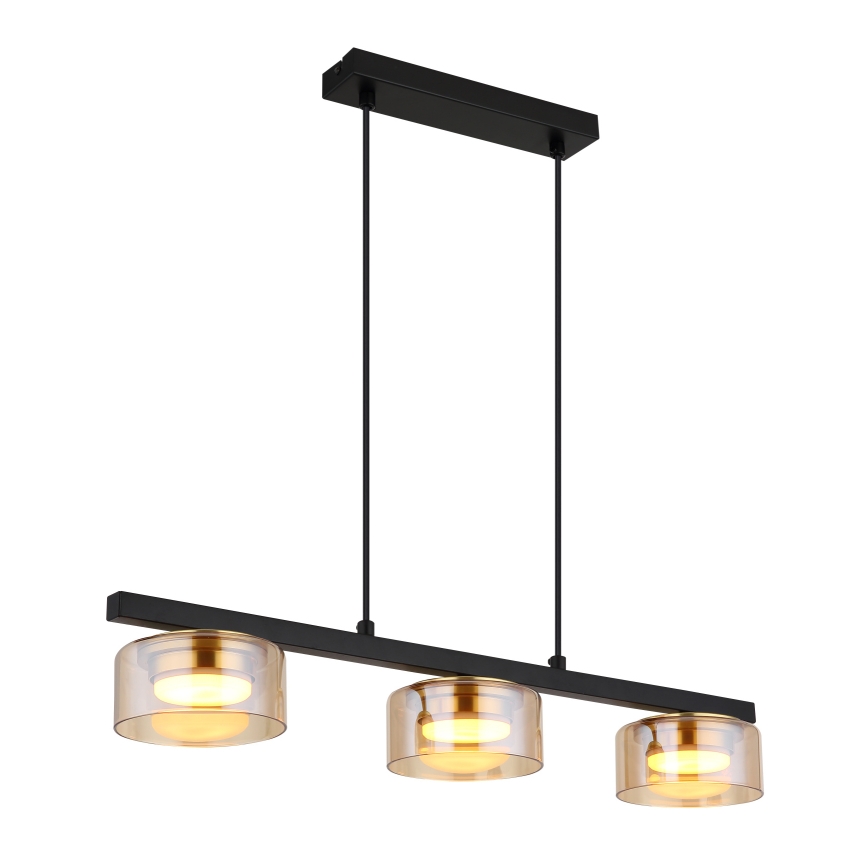 Globo -  Κρεμαστό φωτιστικό οροφής LED 3xGX53/6W/230V φιμέ/καφέ
