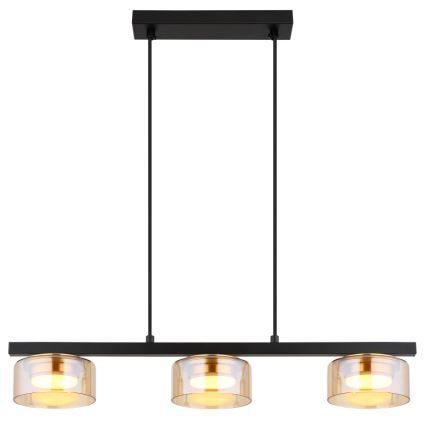 Globo -  Κρεμαστό φωτιστικό οροφής LED 3xGX53/6W/230V φιμέ/καφέ