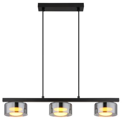 Globo -  Κρεμαστό φωτιστικό οροφής LED 3xGX53/6W/230V φιμέ/μαύρο