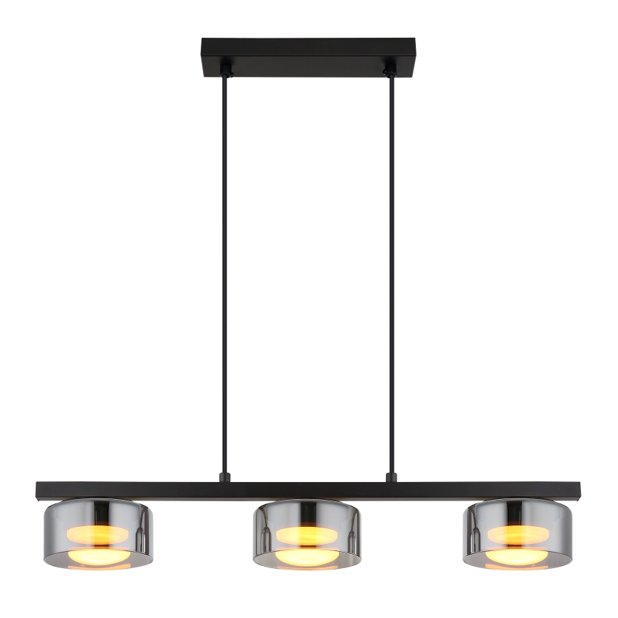 Globo -  Κρεμαστό φωτιστικό οροφής LED 3xGX53/6W/230V φιμέ/μαύρο