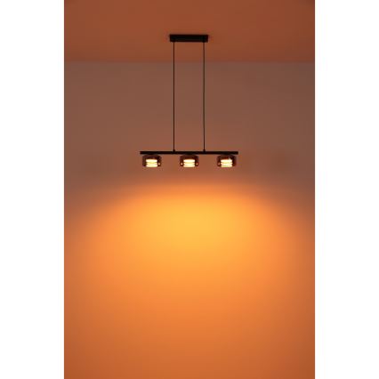 Globo -  Κρεμαστό φωτιστικό οροφής LED 3xGX53/6W/230V φιμέ/μαύρο