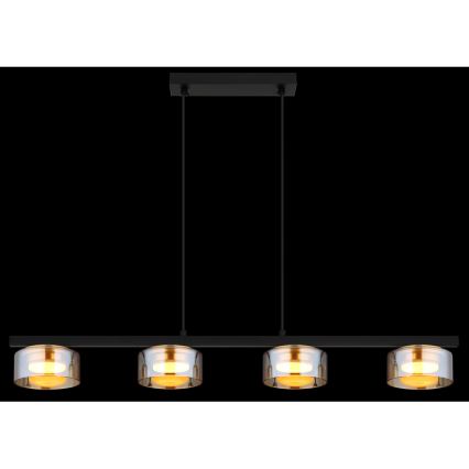 Globo -  Κρεμαστό φωτιστικό οροφής LED 4xGX53/6W/230V φιμέ/καφέ