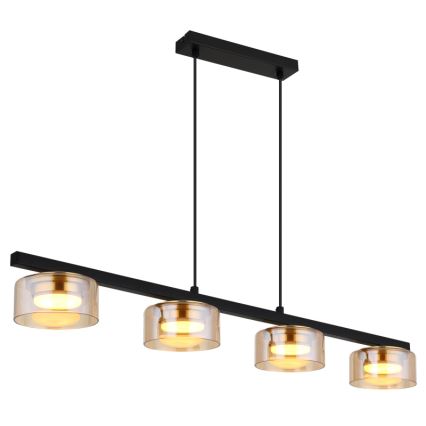 Globo -  Κρεμαστό φωτιστικό οροφής LED 4xGX53/6W/230V φιμέ/καφέ