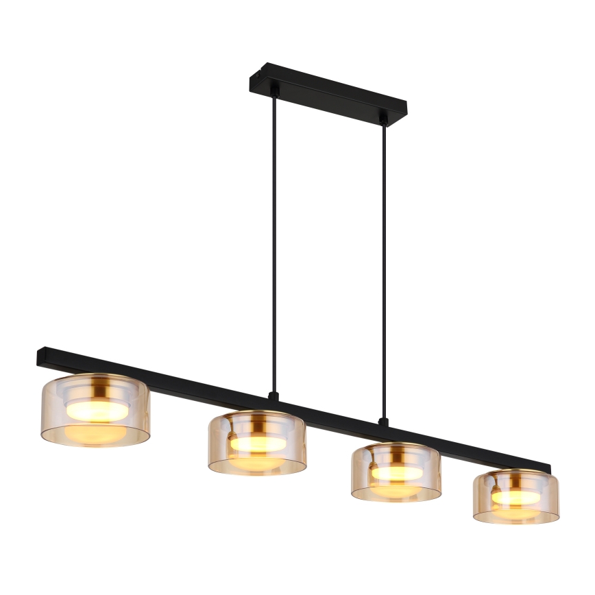 Globo -  Κρεμαστό φωτιστικό οροφής LED 4xGX53/6W/230V φιμέ/καφέ