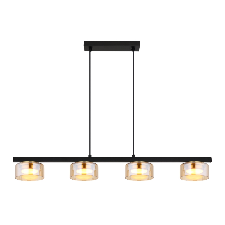 Globo -  Κρεμαστό φωτιστικό οροφής LED 4xGX53/6W/230V φιμέ/καφέ