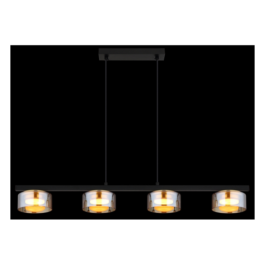 Globo -  Κρεμαστό φωτιστικό οροφής LED 4xGX53/6W/230V φιμέ/καφέ