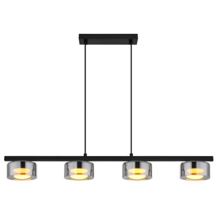 Globo -  Κρεμαστό φωτιστικό οροφής LED 4xGX53/6W/230V φιμέ/μαύρο