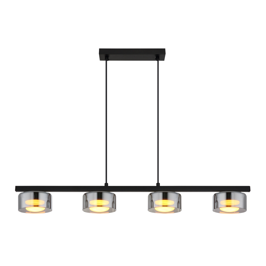 Globo -  Κρεμαστό φωτιστικό οροφής LED 4xGX53/6W/230V φιμέ/μαύρο