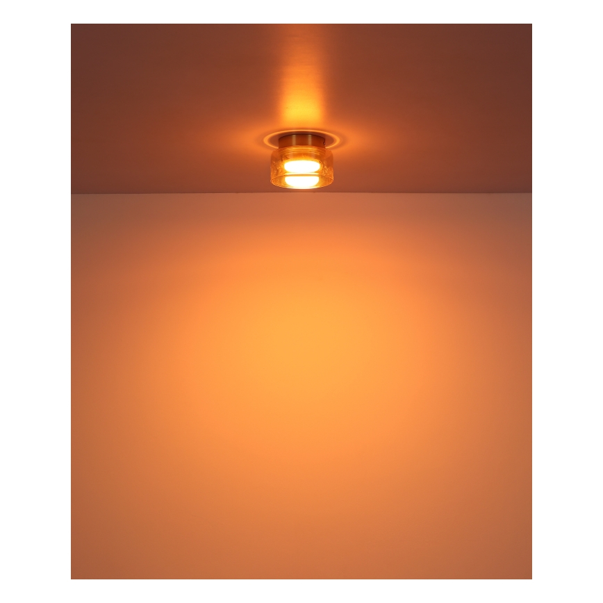 Globo - Φωτιστικό οροφής LED 1xGX53/6W/230V διάμετρος 13 cm φιμέ/καφέ