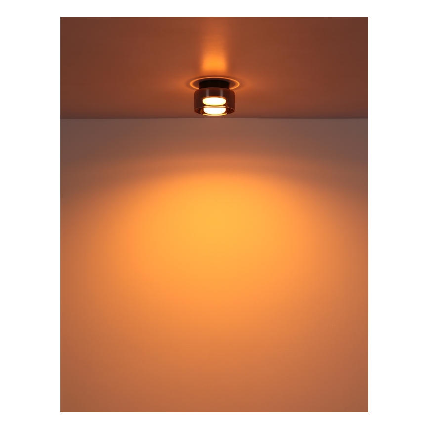 Globo - Φωτιστικό οροφής LED 1xGX53/6W/230V διάμετρος 13 cm φιμέ/μαύρο