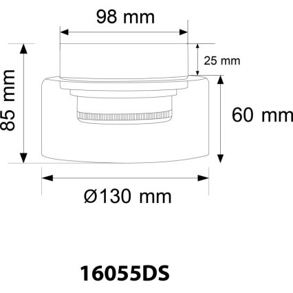 Globo - Φωτιστικό οροφής LED 1xGX53/6W/230V διάμετρος 13 cm φιμέ/μαύρο