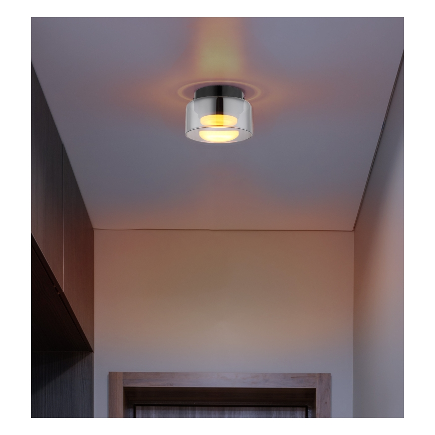 Globo - Φωτιστικό οροφής LED 1xGX53/6W/230V διάμετρος 13 cm φιμέ/μαύρο