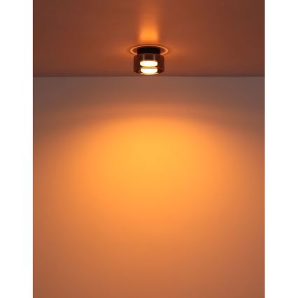 Globo - Φωτιστικό οροφής LED 1xGX53/6W/230V διάμετρος 13 cm φιμέ/μαύρο