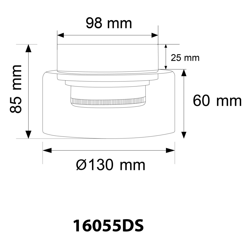 Globo - Φωτιστικό οροφής LED 1xGX53/6W/230V διάμετρος 13 cm φιμέ/μαύρο