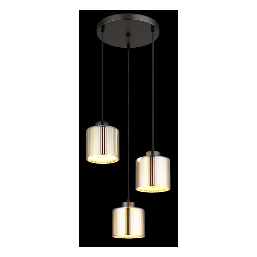 Globo - Κρεμαστό φωτιστικό οροφής 3xE27/60W/230V γυαλιστερό χρώμιο διάμετρος 33 cm