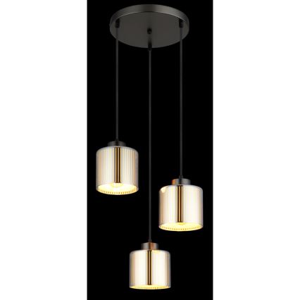 Globo - Κρεμαστό φωτιστικό οροφής 3xE27/60W/230V γυαλιστερό χρώμιο διάμετρος 33 cm