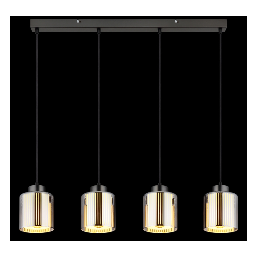 Globo - Κρεμαστό φωτιστικό οροφής 4xE27/60W/230V γυαλιστερό χρώμιο