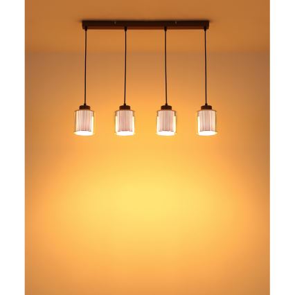 Globo - Κρεμαστό φωτιστικό οροφής 4xE27/60W/230V γυαλιστερό χρώμιο