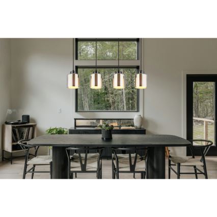 Globo - Κρεμαστό φωτιστικό οροφής 4xE27/60W/230V γυαλιστερό χρώμιο