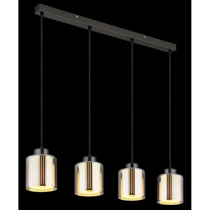 Globo - Κρεμαστό φωτιστικό οροφής 4xE27/60W/230V γυαλιστερό χρώμιο
