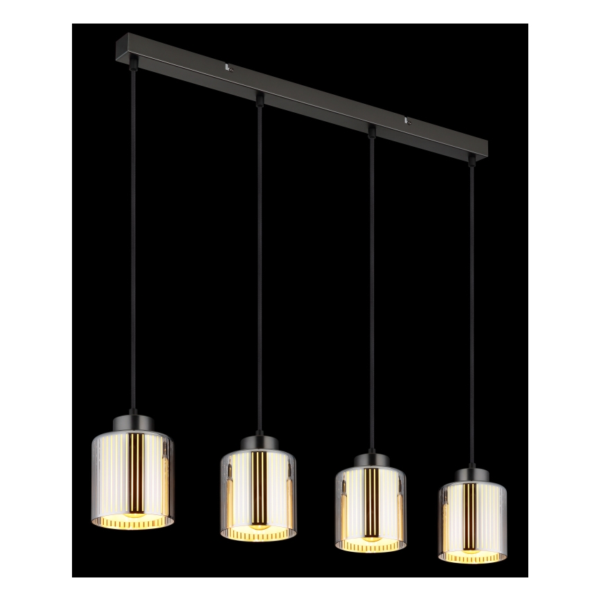 Globo - Κρεμαστό φωτιστικό οροφής 4xE27/60W/230V γυαλιστερό χρώμιο