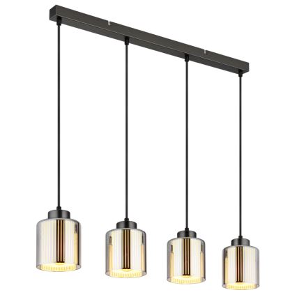 Globo - Κρεμαστό φωτιστικό οροφής 4xE27/60W/230V γυαλιστερό χρώμιο