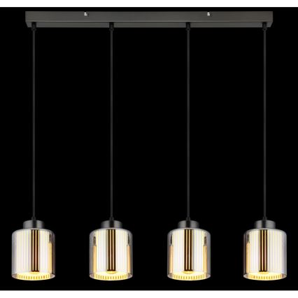 Globo - Κρεμαστό φωτιστικό οροφής 4xE27/60W/230V γυαλιστερό χρώμιο