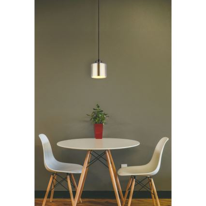 Globo - Κρεμαστό φωτιστικό οροφής 1xE27/60W/230V γυαλιστερό χρώμιο διάμετρος 14 cm