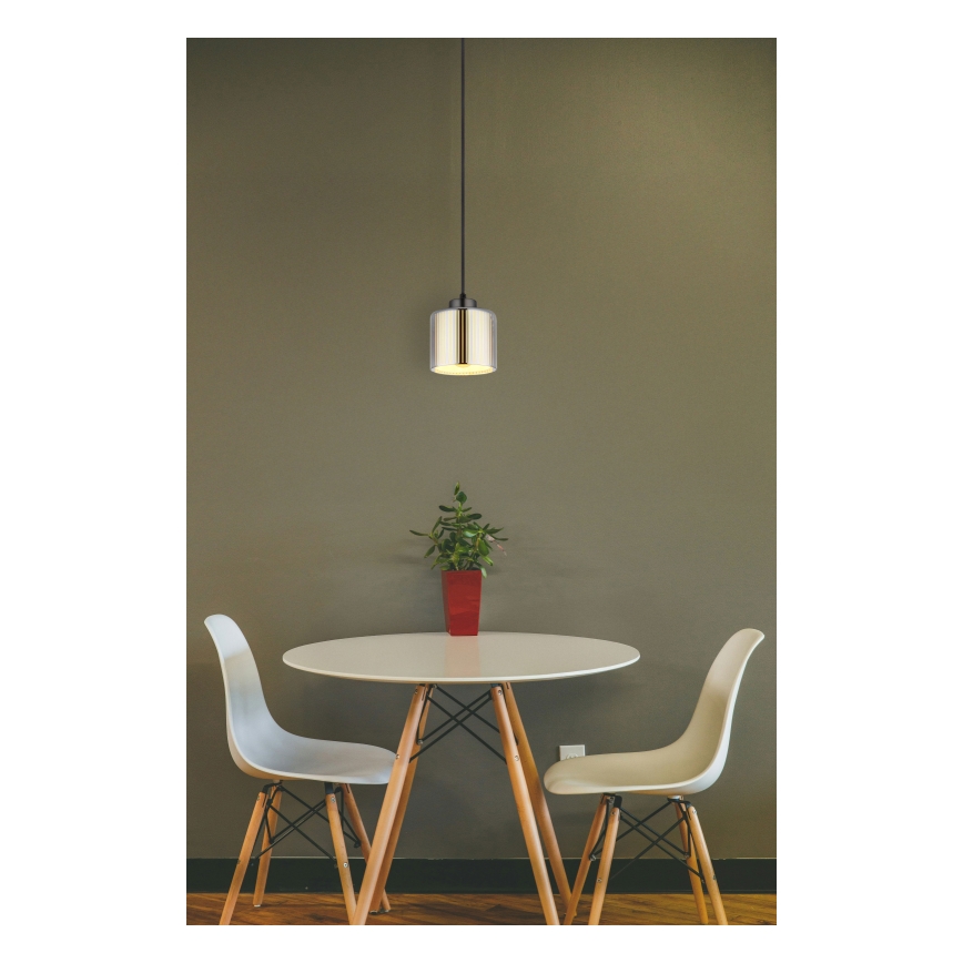 Globo - Κρεμαστό φωτιστικό οροφής 1xE27/60W/230V γυαλιστερό χρώμιο διάμετρος 14 cm