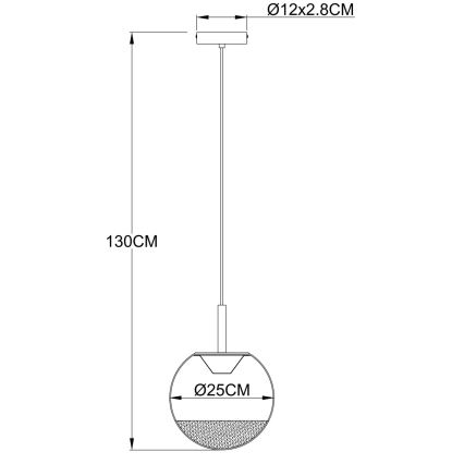 Globo - Κρεμαστό φωτιστικό με σύρμα ανάρτησης LED/8W/230V
